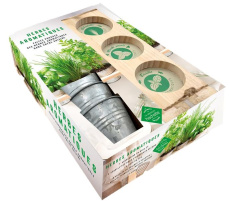 Coffret Herbes Aromatiques. Contient : 1 suspension en bois et 2 cordelettes pour l'accrocher au mur - COLLECTIF
