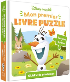 Olaf et le Printemps. 5 puzzles de 4 pièces
