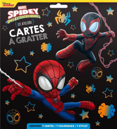 Cartes à gratter Spidey et ses amis extraordinaires. Les ateliers. Contient 7 cartes, 7 coloriages e