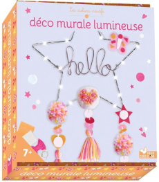 Déco murale lumineuse. Avec 1 support étoile, du fil d'aluminium, 1 guirlande lumineuse, 1 coupon pa - Humbert Virginie