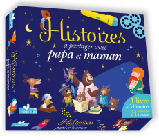 Histoires à partager avec papa et maman. Coffret avec 1 livre de 3 histoires, 1 lampe de poche et 24 - Amiot Karine-Marie ; Guerlais Gérald ; Pellissier