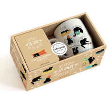 Réveille le chat qui est en toi ! Coffret avec un mug en céramique et un livre d'astuces pour prendr