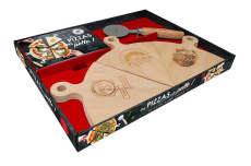 Des pizzas à la pelle ! Coffret avec 6 planches gravées, 1 roulette à pizza et 1 livret de recettes - Job Denis ; Mothier Mary