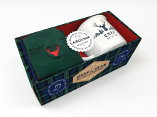 Chef de clan bien dans ses chaussettes ! Coffret avec un mug en céramique, une paire de chaussettes - Florange Jeanne