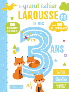 Le grand cahier Larousse de mes 3 ans PS. 100 activités ludiques, avec 100 autocollants - Meyer Aurore ; Urvoy Delphine ; Chiodo Virginie ;