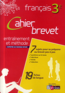 Cahier Brevet Français 3e. Cahier d'exercices, Edition 2014 - Nivôse Isabelle