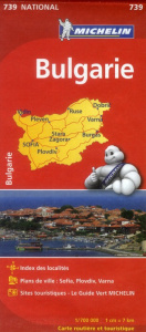 BULGARIE 11739 CARTE NATIONAL MICHELIN KAART