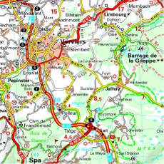 LIEGE 11376 LUIK CARTE PROV. BELG. MICHELIN KAART