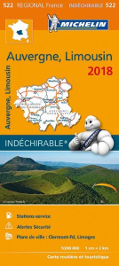 522 Auvergne Limousin 2018 indéchirable 1:200000 - Collectif