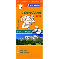 523 Rhône Alpes 2018 indéchirable 1:200000 - Collectif