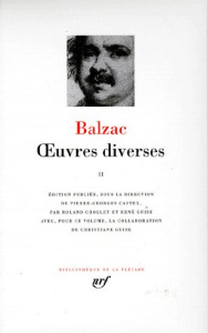 OEUVRES DIVERSES. Tome 2 - Balzac Honoré de