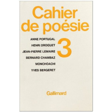Cahier de poésie N° 3 - Chambaz Bernard