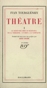 THEATRE. Tome 1 - Tourgueniev Ivan