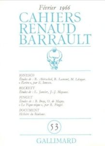 Cahiers Renaud-Barrault N° 53 : Ionesco - Beckett - COLLECTIF