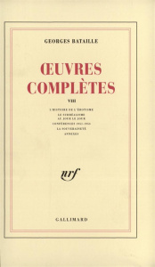 Oeuvres complètes. Volume 8, L'histoire de l'érotisme ; Le surréalisme au jour le jour ; Conférences - Bataille Georges