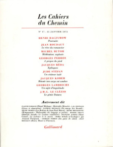 Les cahiers du Chemin N° 17 - COLLECTIF