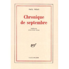 Chronique de septembre - Nizan Paul ; Todd Olivier