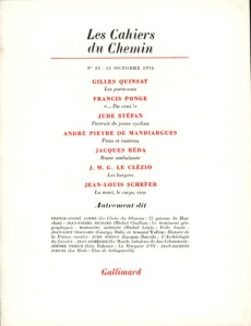 Les cahiers du Chemin N° 28, 15 Octobre 1976 - COLLECTIF