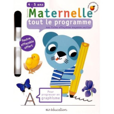 Mes fiches effaçables moyenne section : Tout le programme 4-5 ans. Avec un feutre effaçable - Gravier-Badreddine Delphine
