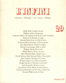 L'infini N° 29, Printemps 1990 - Sollers Philippe