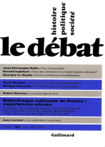 Le Débat/1051999/Bibliothèque nationale de France, expériences vécues - Gauchet Marcel, Collectif