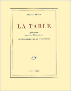 La table - Ponge Francis