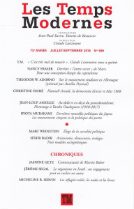 Les Temps Modernes N° 699, juillet-septembre 2018 - Lanzmann Claude