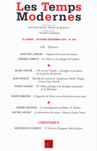 Les Temps Modernes N° 700, Octobre-décembre 2018 - Lanzmann Claude