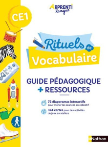 Rituels de vocabulaire CE1 Apprentilangue. Guide pédagogique Ressources - André-Kérébel Marianne ; Pellé Marie-Christine