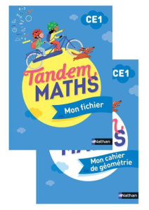 Maths CE1 Tandem. Pack en 2 volumes : Mon fichier avec Mon cahier de géométrie, Edition 2023 - Gilger Christophe ; Grosjean Catherine