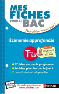 Mes fiches ABC du bac économie approfondie terminal ES - Benasé-Rebeyrol Sandrine