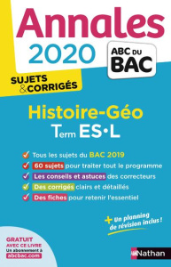 Histoire-géographie Tle ES-L. Sujets & corrigés, Edition 2020 - Vidil Cécile ; Benbassat Laëtitia ; Larroche Emman