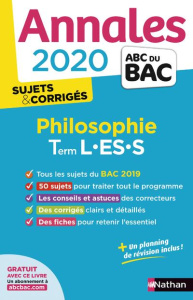 Philosophie Tle L-ES-S. Sujets & corrigés, Edition 2020 - Durozoi Gérard
