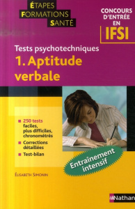 Aptitude verbale. Tome 1, Tests psychotechniques - Simonin Elisabeth