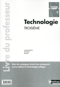 Technologie 3e. Livre du professeur - Hermetz Jean-Bernard