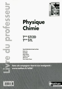 Physique Chimie Tle STI2D - Tle STL. Livre du professeur - Azan Jean-Luc