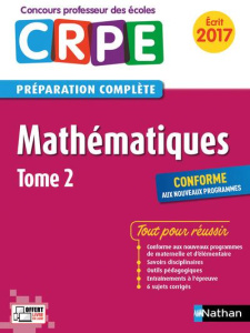 Mathématiques. Tome 2, épreuve écrite CRPE, Edition 2016 - Motteau Daniel ; Chermak Saïd