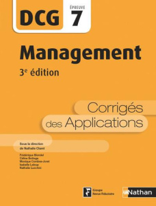 Management DCG 7. Corrigés des applications, 3e édition - Claret Nathalie