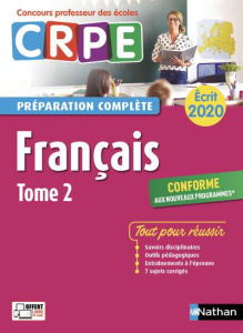 Français écrit CRPE. Tome 2, Edition 2020 - Baudelle Sylviane ; Christin Catherine ; Doquet Cl