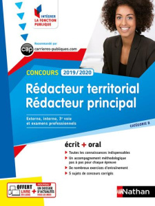 Concours rédacteur territorial et rédacteur principal catégorie B. Concours externe, interne et 3e v - Tuccinardi Pascal ; Mango Léonard ; Debilly Cather