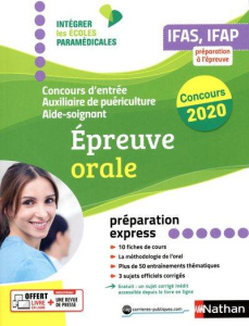 Concours d'entrée Aide-soignant et Auxiliaire de puériculture. Epreuve orale, Edition 2020 - Godrie Annie ; Rebih Louisa ; Blatz Hubert