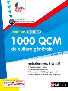 1000 QCM culture générale concours catégories A, B et C. Histoire, géographie, économie et société, - Grasser Sylvie ; Joly Pascal