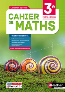 Cahier de maths 3e Prépa-Métiers Spirales. Edition 2021 - Estevez-Brienne Jessica ; Fortin Laetitia ; Fron M