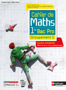 Cahier de Maths 1re Bac Pro Groupement C. Edition 2020 - Estevez-Brienne Jessica ; Delaunay Isabelle ; Voel
