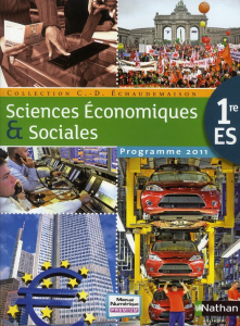 Sciences Economiques & Sociales 1re ES Echaudemaison. Programme 2011 - Echaudemaison Claude-Danièle