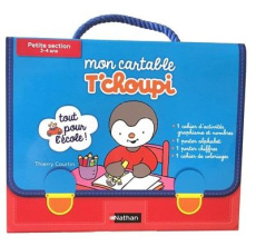 Mon cartable T'choupi Petite section 3-4 ans. Coffret avec 1 cahier d'activités graphisme et nombres - Courtin Thierry