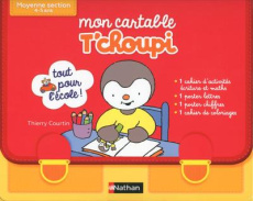 Mon cartable T'choupi Moyenne section 4-5 ans. Coffret avec 1 cahier d'activités écriture et maths, - Courtin Thierry