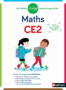 Maths CE2. Cahier Dyscool - Petit-Jean Isabelle ; Colin Pierre ; Glaser Pierre
