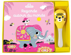 Regarde autour du monde. Mon coffret d'éveil sensoriel avec un maracas petit tigre - Hayashi Emiri