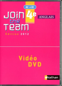 Anglais 4e Join the Team A2-B1. Edition 2012. 1 DVD - Adrian Hélène